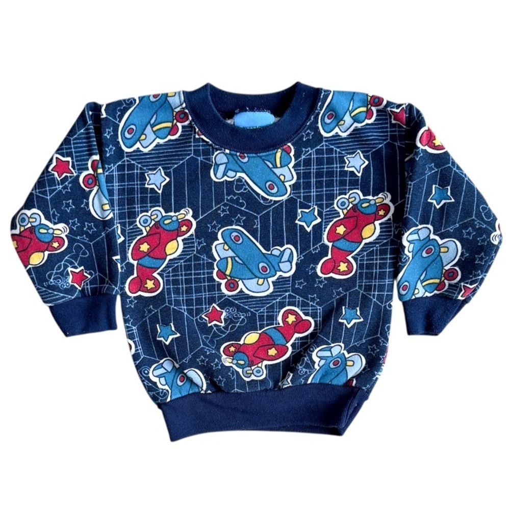 Pudgy Planes Vtg 1990s Garanimals AOP Sweatshirt Youth Size (24M fits smaller)